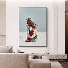Jar of Strawberries – Abstract Wall Art