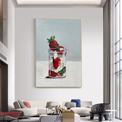 Jar of Strawberries – Abstract Wall Art