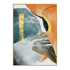 Marbled-Contemporary Geometric Wall Art – Minimalist Home Decor Painting