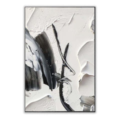 Monochrome Symphony – Textured Abstract Wall Art
