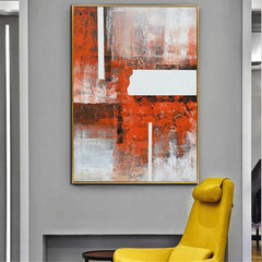 Red Glare – Textured Abstract Wall Art