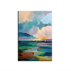 Sunny Mire – Textured Landscape Oil Painting