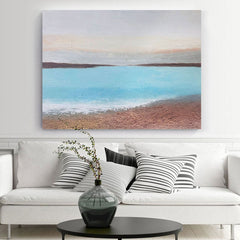 The Caspian Sea – Textured Seascape Oil Painting