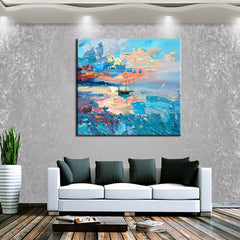 The Ocean of Paint – Textured Seascape Oil Painting