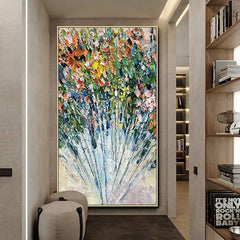 Proud Peacock – Modern Textured Peacock Abstract Painting for Elegant Home Decor