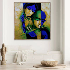 The Whispering Flute – Figurative Oil Painting