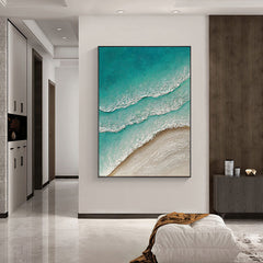 Tropical Shores – Textured Seascape Oil Painting