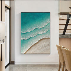 Tropical Shores – Textured Seascape Oil Painting