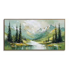 Valley Serenity – Textured Landscape Wall Art