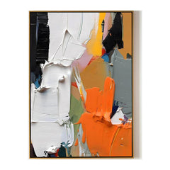 Vibrant Symphony – Colorful Vertical Abstract Canvas Painting for Modern Interiors
