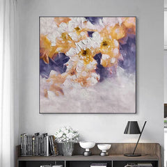 Violet Flowers – Floral Oil Painting