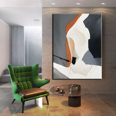Waiting for You – Abstract Figurative Oil Painting on Canvas for Modern Wall Decor
