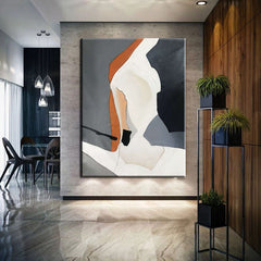 Waiting for You – Abstract Figurative Oil Painting on Canvas for Modern Wall Decor