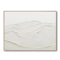 Whispering Sands-Minimalist Textured Abstract Oil Painting in Neutral Tones