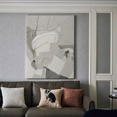Assiettes Blanches – Wabi-Sabi Textured Wall Art