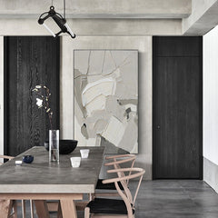 Assiettes Blanches – Wabi-Sabi Textured Wall Art