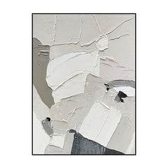 Assiettes Blanches – Wabi-Sabi Textured Wall Art