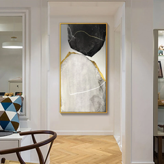 Classy – Abstract Geometric Painting with Gold Accents for Modern Homes
