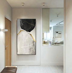 Classy – Abstract Geometric Painting with Gold Accents for Modern Homes