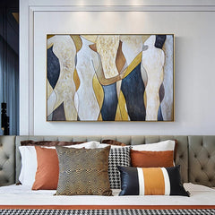 Conversations – Modern Abstract Painting-Textured Canvas Wall Art for Modern Interiors