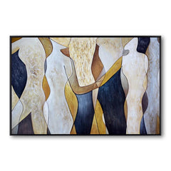 Conversations – Modern Abstract Painting-Textured Canvas Wall Art for Modern Interiors
