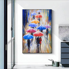 Facing the Rain – Figurative Oil Painting
