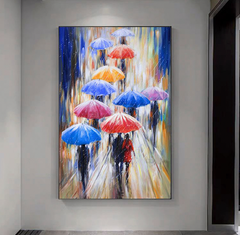 Facing the Rain – Figurative Oil Painting