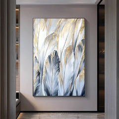 Field of Feathers – Textured Landscape Oil Painting