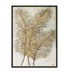 Gold Leaves – Textured Abstract Wall Art