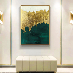 Goldtouch / Green – Abstract Wall Art