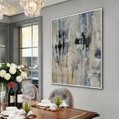 Insight-Handmade Abstract Oil Painting – Neutral Tones Artwork for Home Decoration