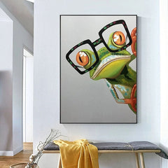 Kermit Frog Oil Painting – Playful Art for Modern Home Decor