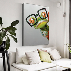 Kermit Frog Oil Painting – Playful Art for Modern Home Decor