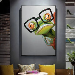 Kermit Frog Oil Painting – Playful Art for Modern Home Decor