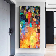 Lightgames – Textured Abstract Canvas Painting for Modern Home Decor