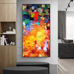 Lightgames – Textured Abstract Canvas Painting for Modern Home Decor