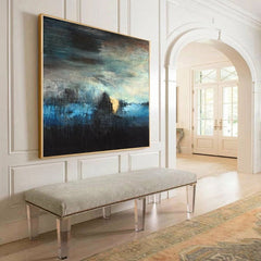 Moon Reflection – Textured Abstract Wall Art