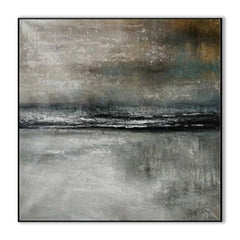 Plage a Nuit – Textured Seascape Oil Painting