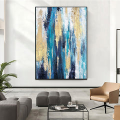 Waterfall – Textured Abstract Wall Art