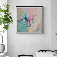 Whispering Blooms – Soft Abstract Floral Painting for Modern Wall Decor