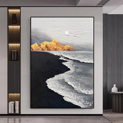 Promise of Love – Abstract Coastal Oil Painting – Modern Landscape Wall Art