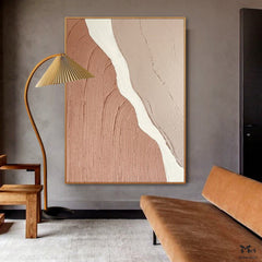 Earth Tones Abstract Flow – Wabi-Sabi Textured Wall Art