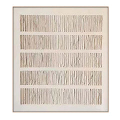 Harmony Stripes – Wabi-Sabi Abstract Textured Canvas Painting for Modern Interiors
