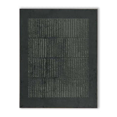 Obsidian Grid – Wabi-Sabi Textured Wall Art