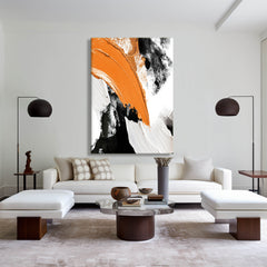 Yellow And Black Abstract Painting – Bold Horizons