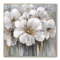 Nimbus – Modern Abstract Floral Oil Painting on Canvas for Luxury Decor