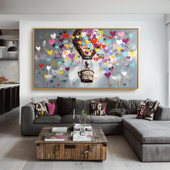 Floating Dreams – Colorful Hot Air Balloon Wall Art