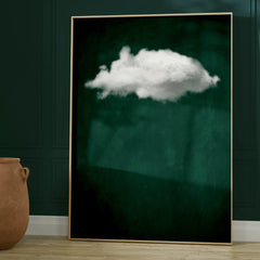 Ephemeral Echo – Minimalist Green and White Textured Abstract Oil Painting for modern decor