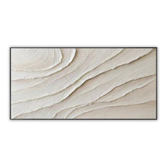 Serene Sand Waves – Minimalist Textured Abstract Canvas Painting for neutral modern decor