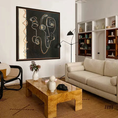 Whimsical Line Portrait – Wabi-Sabi Wall Art